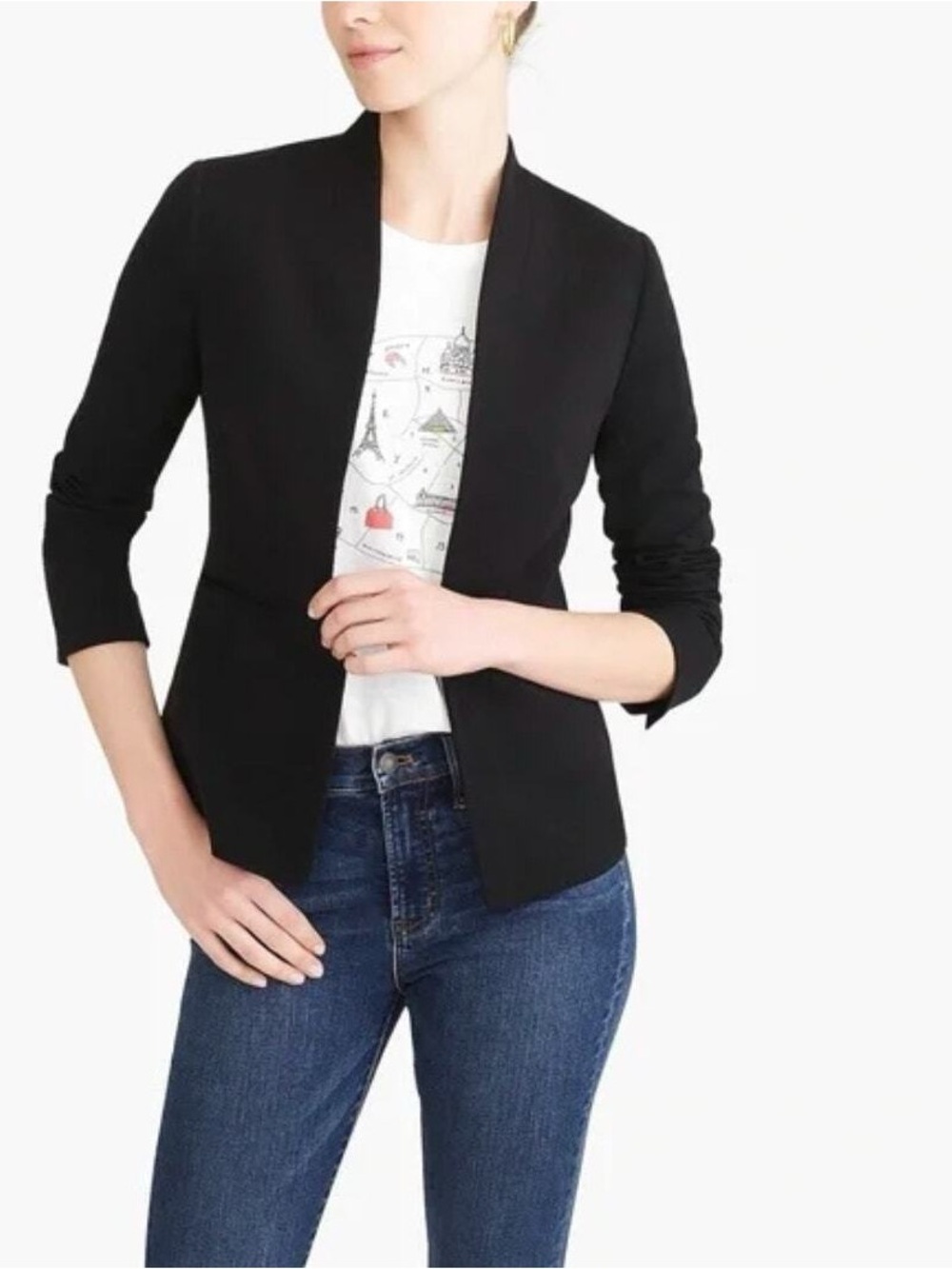 J. Crew Factory - Like New Black Broadway Blazer Suit Jacket - Size 4